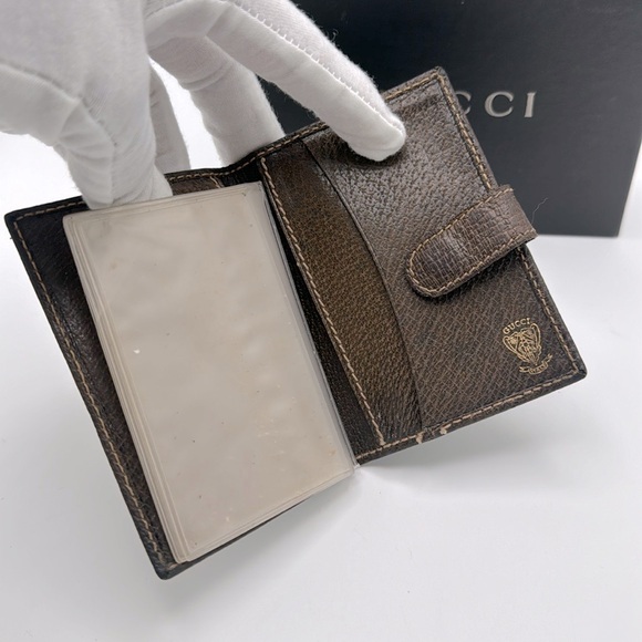 Gucci Vintage Card Holder W/ box, Care Card & Tissue Paper - Picture 10 of 11